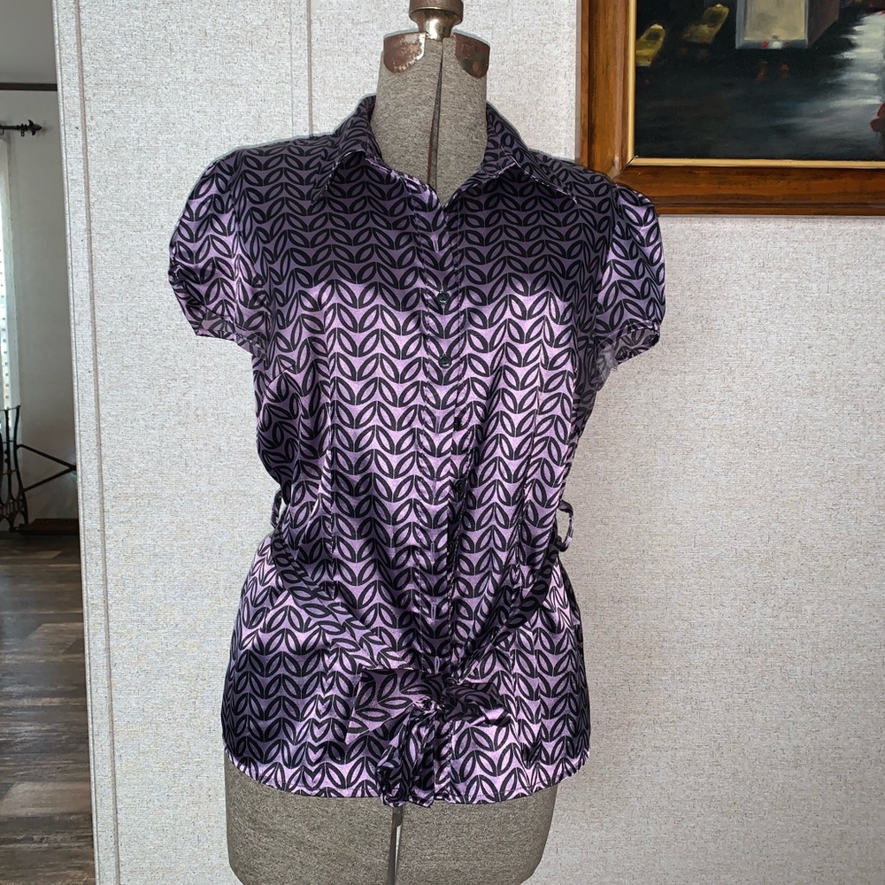🌸Dressbarn Cap Sleeve Silk Blouse